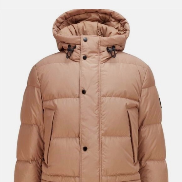 HUGO BOSS DOWN-FILLED PARKA JACKET WITH WATER-REPELLENT FINISH BEIGE - Picture 2 of 3